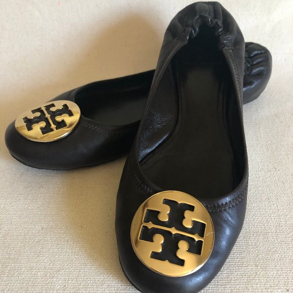 Tory Burch Shoes - Tory Burch Brown Leather Ballet Shoes